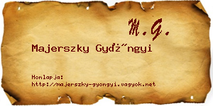 Majerszky Gyöngyi névjegykártya